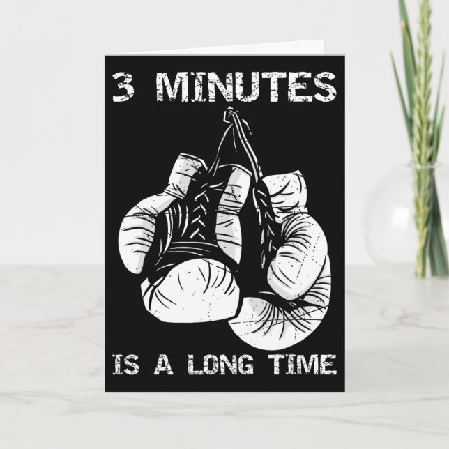 Carte 3 Minutes Est Un Long Moment De Boxe Drôle  (Devant)