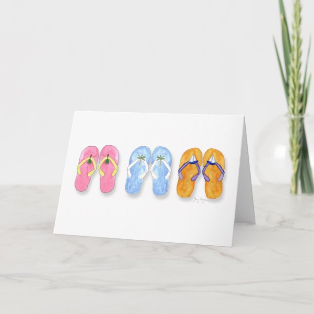 Carte 3 Pairs of Flip-flops Cards (Devant)