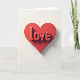 Carte 3D Cœur Amour