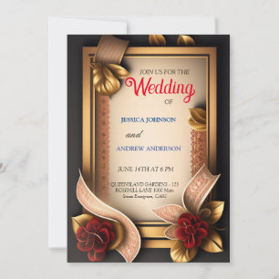 carte 3d fleur élégante