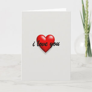 Carte 3D Rouge Coeur Je T'Aime