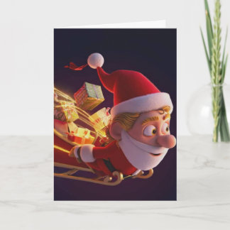 Carte 3D Santa Claus Christmas Greeting Card – Festive H
