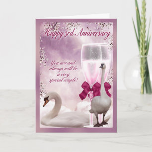 Carte 3e anniversaire - Anniversaire du coton