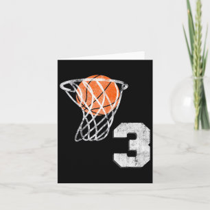 Carte 3e anniversaire Basketball 3 ans Garçons Enfant