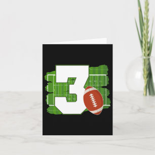 Carte 3e anniversaire de football Thème 3 année de footb