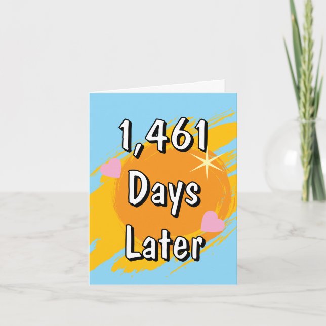 Carte 3e anniversaire de mariage dans les jours trois an (Devant)
