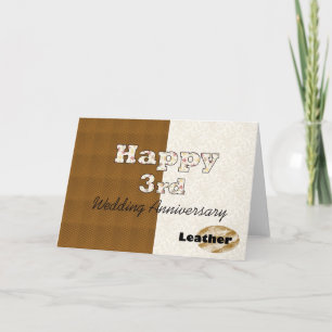 Carte 3ème anniversaire de mariage heureux