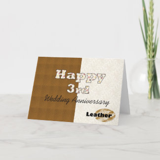 Carte 3ème anniversaire de mariage heureux