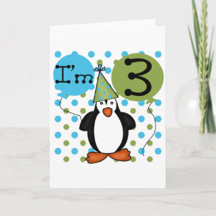 Carte 3ème Pingouin T-shirts et cadeaux d'anniversaire