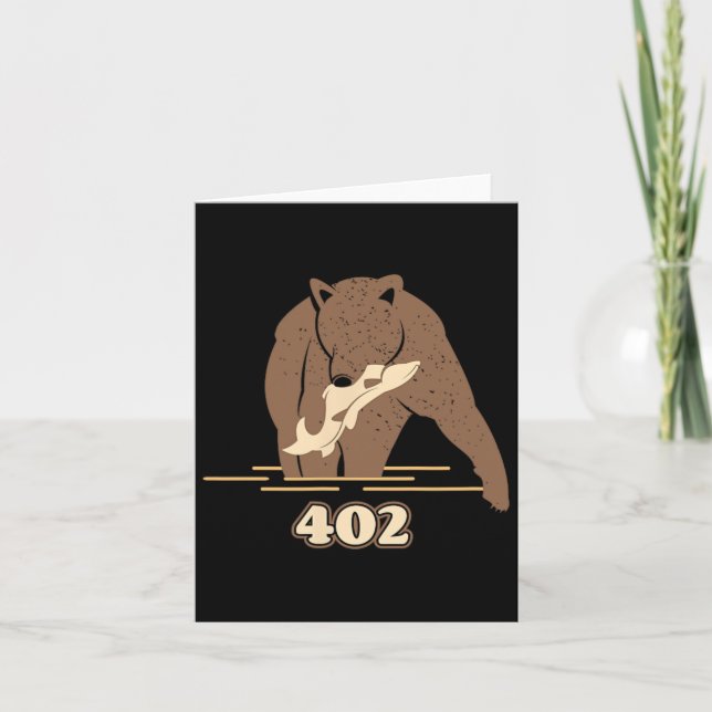 Carte 402 Ours de pêche Graisse Oreille Brown Grizzly Lo (Devant)