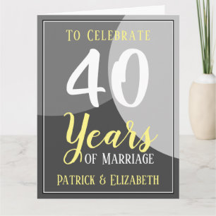 Carte 40 ans de mariage