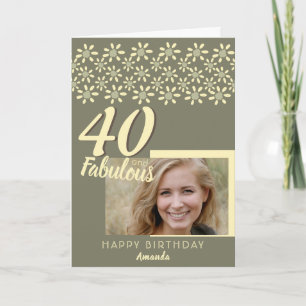 Carte 40 ans & Fabuleux Fleur de Marguerite Aquarelle Ph