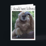 CARTE 40 JUST SNUCK UP ON THIS CONFUSED MONKEY<br><div class="desc">CONFUSED MONKEY-HOW DID YOU TURN "40" ? ? ? ? ?  THANKS FOR STOPPING BY ONE OF MY EIGHT STORES!!!!!!!</div>