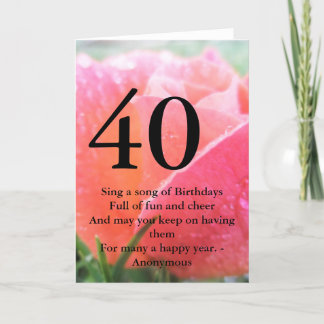 Carte 40e anniversaire