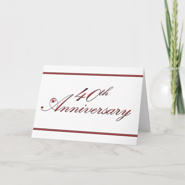 Carte 40e anniversaire (anniversaire de mariage) (Devant)