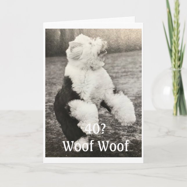 Carte ***40e ANNIVERSAIRE**** avec un peu d'HUMOUR (Devant)