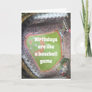 Carte "40e ANNIVERSAIRE" BASEBALL ET ANNIVERSAIRE ! ! !