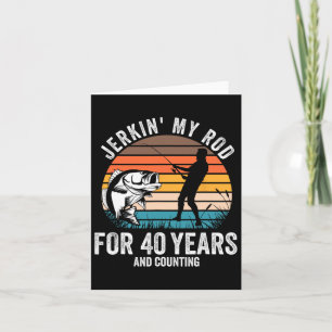 Carte 40e Anniversaire Cadeau Pour Pêcheurs Hommes Drôle