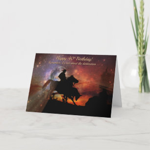 Carte 40e anniversaire Cowboy Country Western