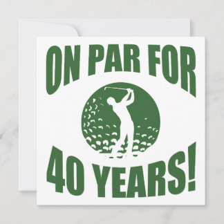 Carte 40e anniversaire de Golfer
