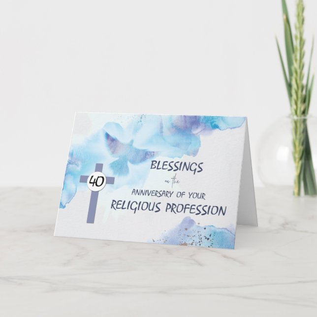 Carte 40e anniversaire de la religion (Devant)