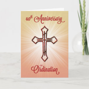 Carte 40e anniversaire de l'ordination, Croix de Ruby