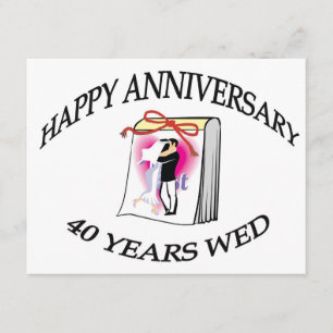 Carte 40e anniversaire de mariage
