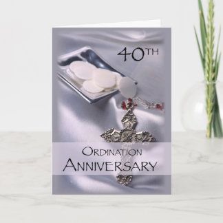 Carte 40e anniversaire d'ordination Félicitations, Hôtes