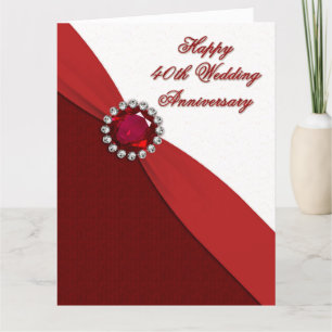 Carte 40e anniversaire du Mariage