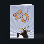 Carte 40e anniversaire du Pingouin Surprise<br><div class="desc">Surprise-yone turning 40 years old with this humorous birthday !</div>