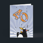 Carte 40e anniversaire du Pingouin Surprise<br><div class="desc">Surprise-yone turning 40 years old with this humorous birthday !</div>