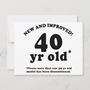 Carte 40e anniversaire Gag Dons