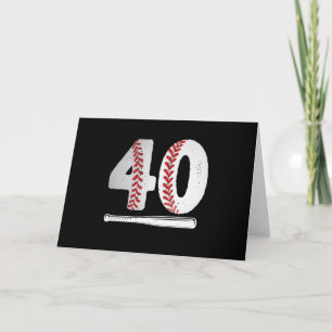 Carte 40e anniversaire Gift Baseball