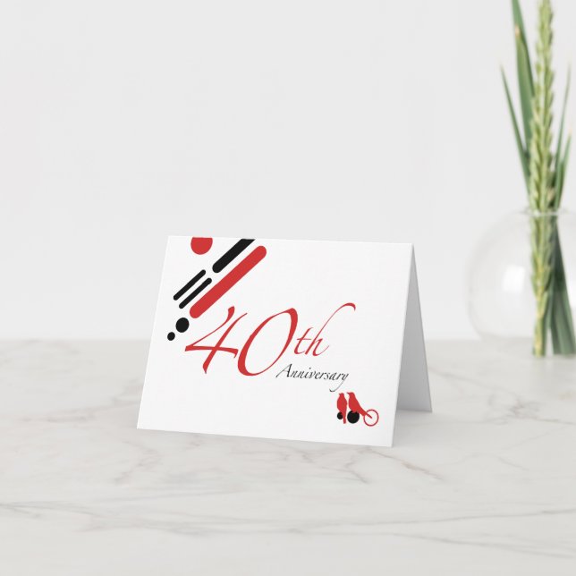 Carte 40e anniversaire (mod oiseaux) (Devant)