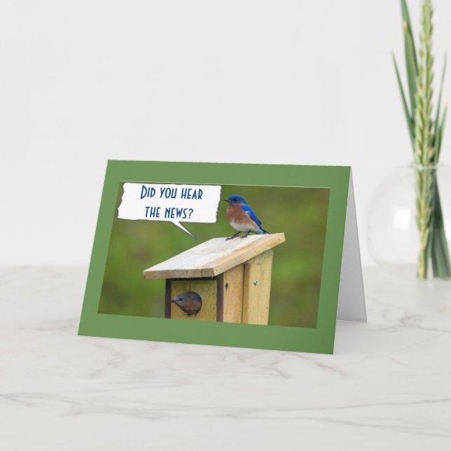 Carte **40e ANNIVERSAIRE NOUVELLES** LES OISEAUX CHANTEN (Devant)
