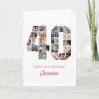 40e anniversaire Numéro 40 Photo Collage personnal