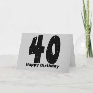 Carte 40e anniversaire (personnalisable)