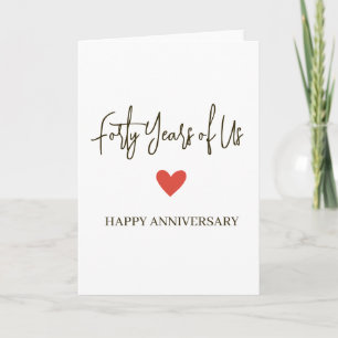 Carte 40e Anniversaire – Quarante Ans de Nous