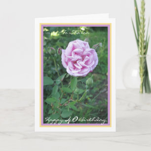 Carte 40e anniversaire Sharon Rose Elegant Gold Frame