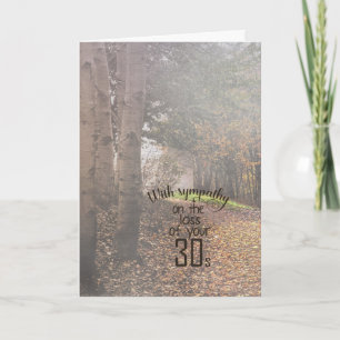 Carte 40e anniversaire-sympathie dans les bois brumeux