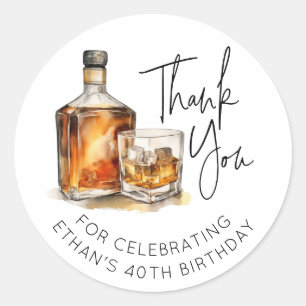 Carte 40e anniversaire Whiskey / Sticker Bourbon F