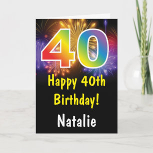 Carte 40e Birthday
