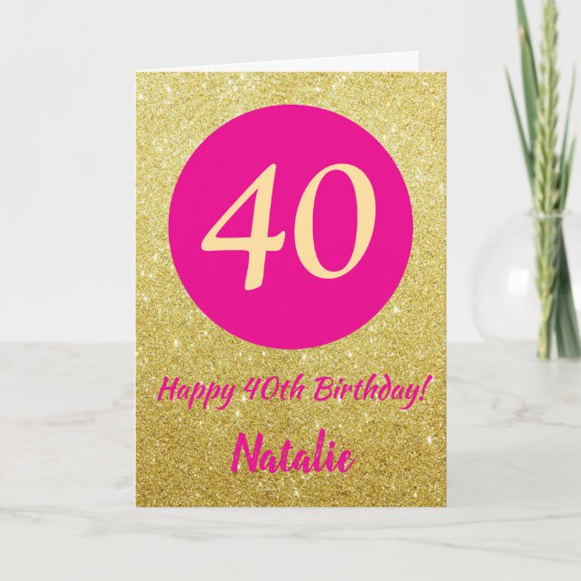 Carte 40e Joyeux anniversaire (Devant)