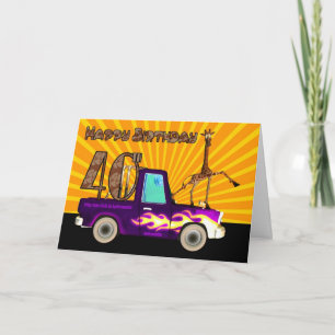 Carte 40e, Pourquoi cette girafe est comme la foudre à l