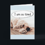 Carte **40th BIRTHDAY*** TIRED DOG IS A FUNNY DOG AS WEL<br><div class="desc">TELL SOMEONE YOU KNOW (ET PROBABLY LIKES DOGS) HOW AWESOME HE OR SHE LOOKS AT **40** et I BET THEY WILL LAUGH JUST A LITTLE FOR sure :) REMEMBER YOU CAN CHANGE THE "AGE" OR THE "VERSE" EN UNE MINUTE OU DEUX!!!!!!!</div>