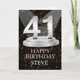 Carte 41e Anniversaire Points saillants Ajouter une cart