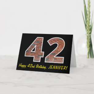 Cartes De 42 Ans D Anniversaire Zazzle Fr