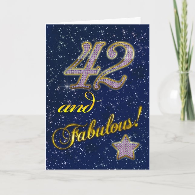 Carte 42e anniversaire pour quelqu'un Fabulous (Devant)