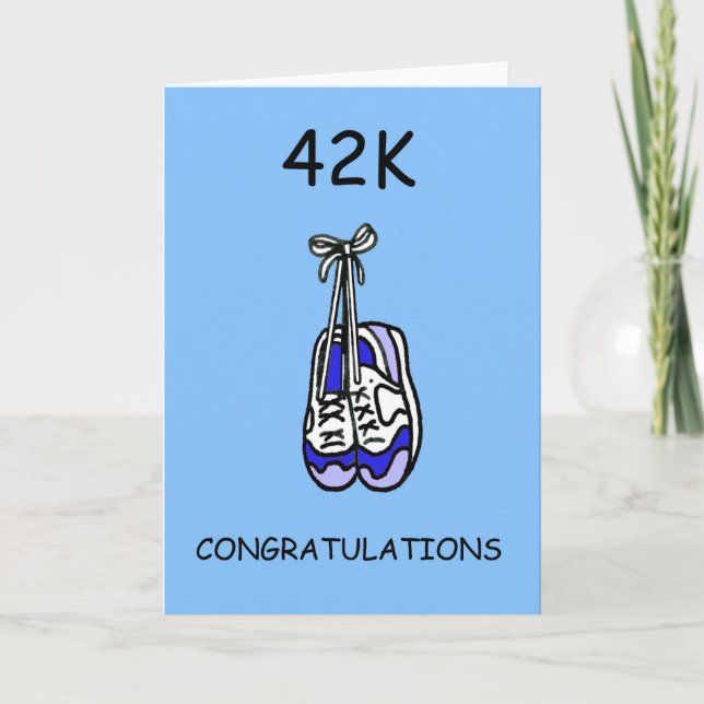 Carte 42K Marathon Félicitations pour Lui (Devant)