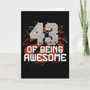 Carte 43 ans d'être génial Sketll 43e anniversaire Gif
